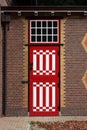 Wooden striped medieval door