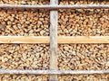 Wooden structure for firewood Royalty Free Stock Photo