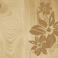 Wooden structure with flower pattern Royalty Free Stock Photo