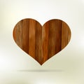 Wooden structure in the form of heart. EPS 8 Royalty Free Stock Photo