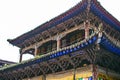 Wooden Structure Of Traditional Chinese Roof Of Pagoda In Kumbum Monastery Royalty Free Stock Photo