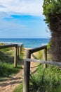 Wooden structures at the beach