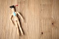 Wooden student figure, training and education