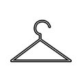 Wooden suit hanger vector icons set. Wooden icon. cloakroom illustration symbol collection.