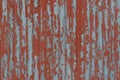 Wooden surface with old paint. Old wooden wall or fence. Texture background, retro wood planks Royalty Free Stock Photo