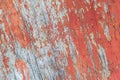 Wooden surface texture weathered cracked paint red old background base design gray board Royalty Free Stock Photo