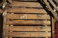 Wooden surface. Wood construction in detail Royalty Free Stock Photo