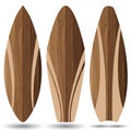 Wooden Surfboards On White Background. Surf Boards.