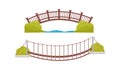 Wooden and Suspended Bridge as Structure for Spanning Physical Obstacle Vector Set