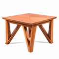 Wooden table with angled legs Royalty Free Stock Photo