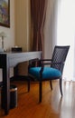 Wooden table and chair in bed room Royalty Free Stock Photo