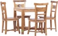 Wooden table and chairs, isolated on white background, clipping path included Royalty Free Stock Photo