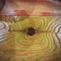 Wooden table close-up shot green texture details and pattern