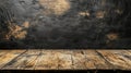 Wooden Table with Dark Textured Background for Modern Decor