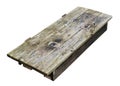 Wooden table decktop made from old aged door isolated