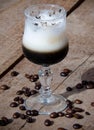Coffee in a glass with crema