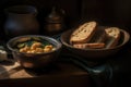 A Variety of Foods on a Wooden Table