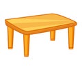 Wooden table isolated illustration