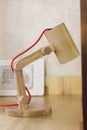 wooden table lamp made by hand