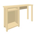 Wooden table legs.Table for drawing pictures.Table with drawers sketch icon for infographic, website or app.Bedroom