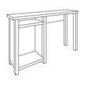 Wooden table legs.Table for drawing pictures.Table with drawers sketch icon for infographic, website or app.Bedroom