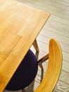 Wooden table and stylish chair