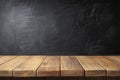 Wooden Tabletop with Black Scratched Background