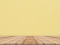 Wooden tabletop at tropical paper texture wall,Template mock up Royalty Free Stock Photo