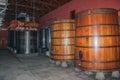 Wooden tanks for wine at the Don Laurindo Winery