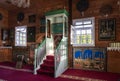 Wooden Tatar mosque interior in Bohoniki, Poland