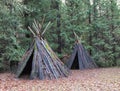 Wooden Teepees Indian Grinding Rock State Park California
