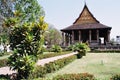 Wooden temple in Laos Royalty Free Stock Photo