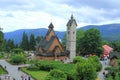 Wooden temple wang, Karkonosze Mountains, Karpacz city.