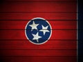 Wooden Tennessee flag