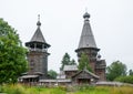 Wooden tent church of Nativity of Virgin 1659, Gimreka village, Podporozhsky district, Leningrad region, Russia Royalty Free Stock Photo