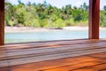 Wooden terrace relax space nearby the sea