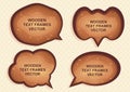 Wooden text - speech frame Royalty Free Stock Photo