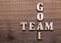 Wooden Text Team Goal Royalty Free Stock Photo