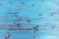 Wooden texture for background. Old blue planks, beautiful colors, work. Royalty Free Stock Photo