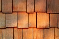 Wooden texture of cedar shingles Royalty Free Stock Photo