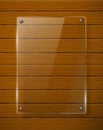 Wooden texture with glass framework