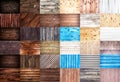 Wooden textures. Big set of wood backgrounds for web design. Royalty Free Stock Photo