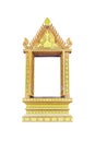 Wooden thai window on white