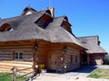 Wooden thatched house - clese up Royalty Free Stock Photo