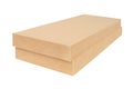Wooden thermal insulation board isolated on a white background Royalty Free Stock Photo