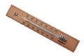 Wooden thermometer Royalty Free Stock Photo