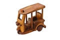 Wooden three wheeler auto rickshaw toy