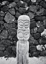 Wooden Tiki (B&W)