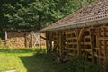 Wooden timberyard on a farm