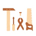 Wooden tool kit toy